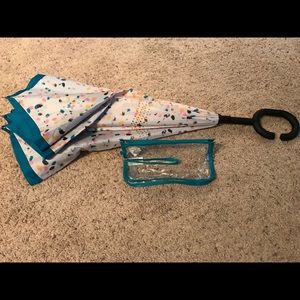 DSW inverted umbrella and matching wristlet